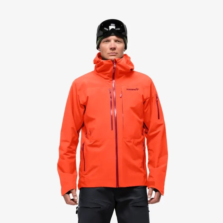 Norrona Lofoten GoreTex Mens Insulated Jacket Arednalin/Rhubarb